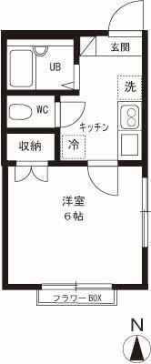メゾン・アリス(1K/1階)の間取り写真
