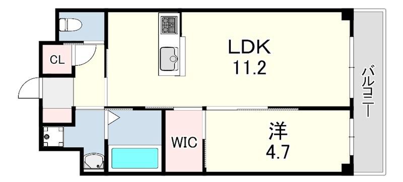 キグナス コート(1LDK/2階)の間取り写真