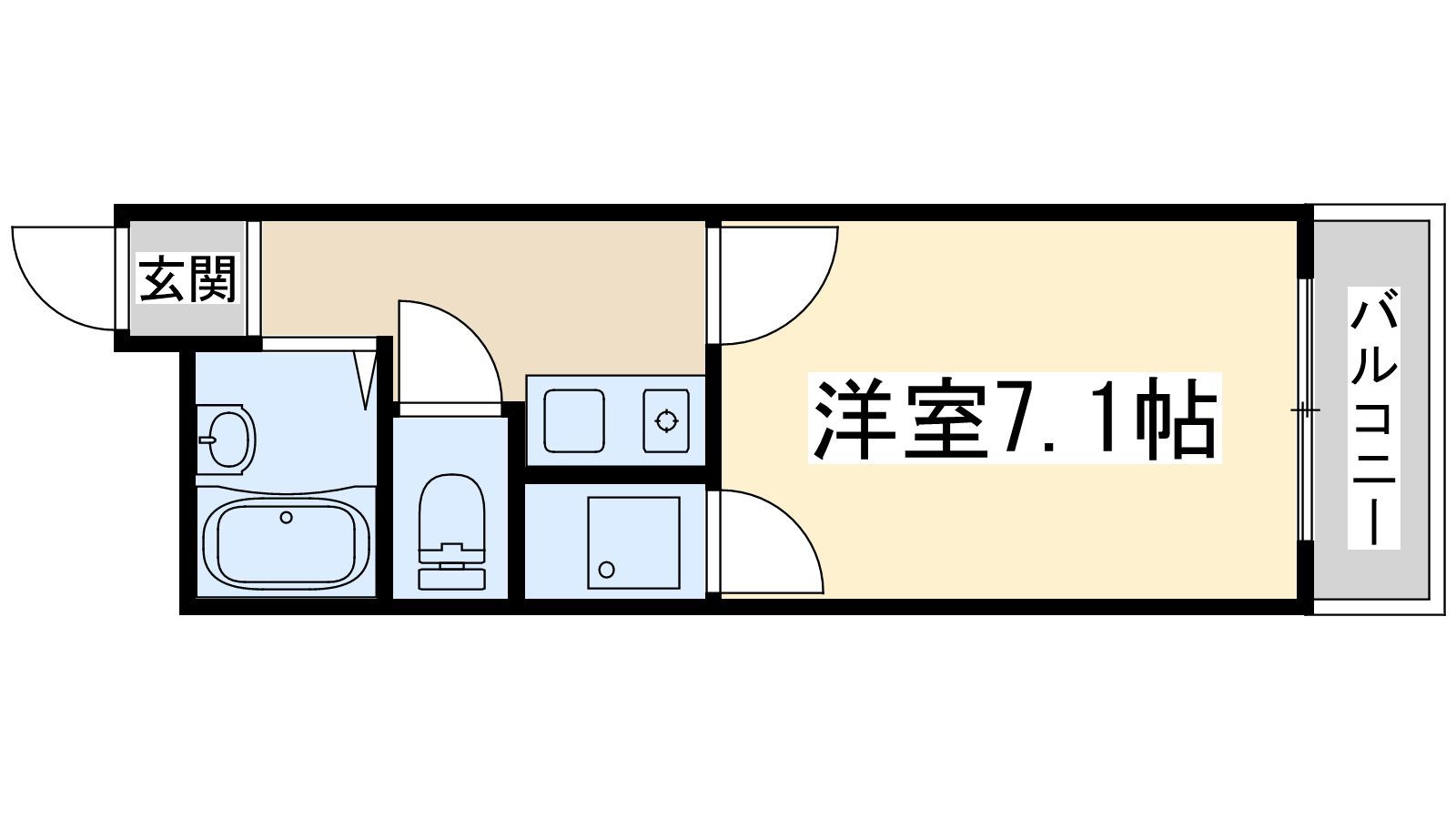 ヴェローノ新大阪南(1K/5階)の間取り写真