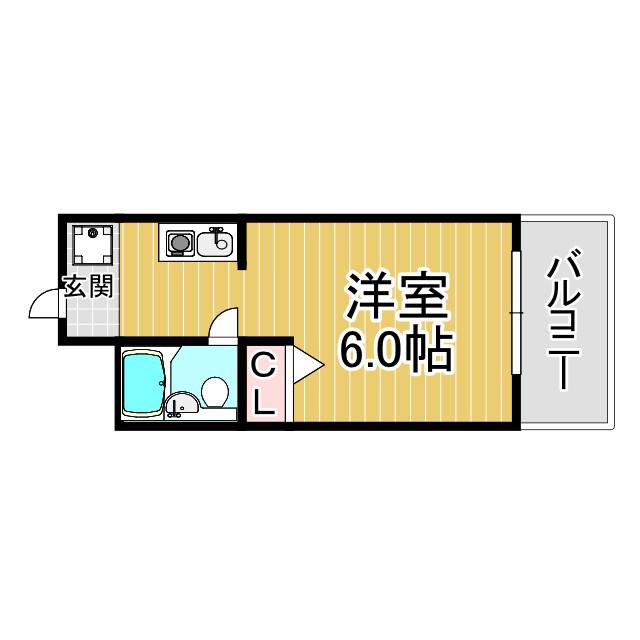 サウザンド15(ワンルーム/2階)の間取り写真