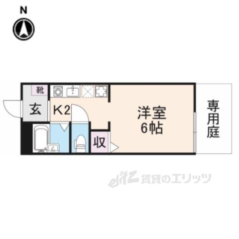 南国スターブル(1K/1階)の間取り写真