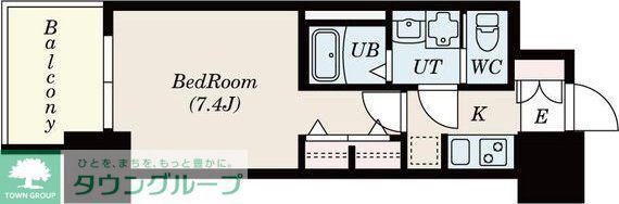 S-RESIDENCE堀田(1K/5階)の間取り写真
