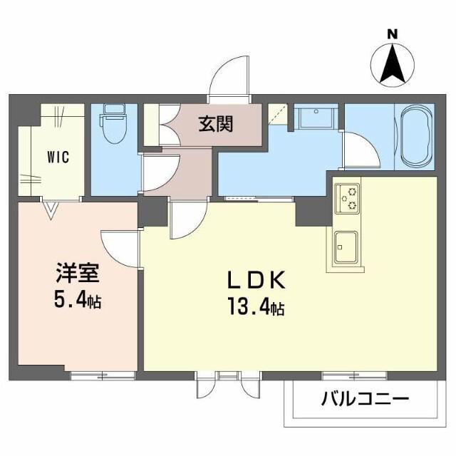 シャーメゾン ルプリュマージュ(1LDK/2階)の間取り写真