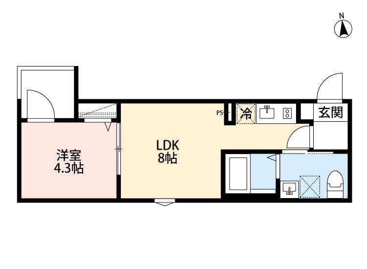 ROBOT HOME お花茶屋K(1LDK/3階)の間取り写真