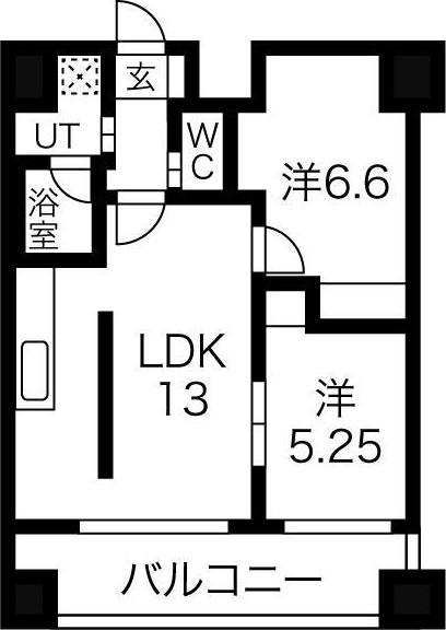中駒グランヒルズ太閤通駅I(2LDK/10階)の間取り写真