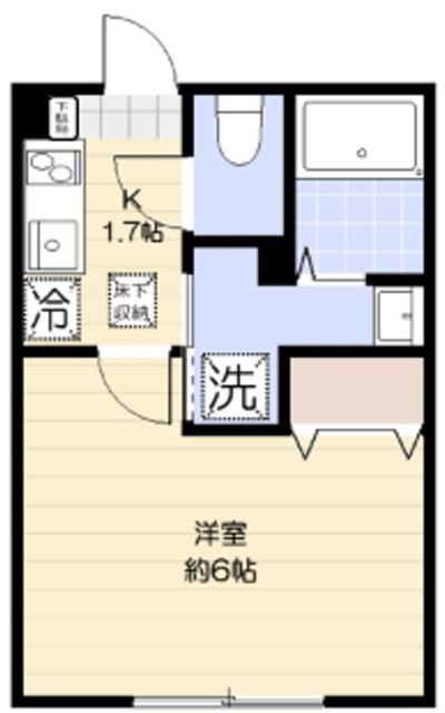 アリロッセ新鎌ヶ谷(1K/1階)の間取り写真