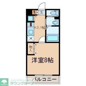 サンメゾン(1K/1階)の間取り写真