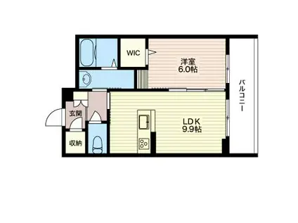 アルテージ錦(1LDK/4階)の間取り写真