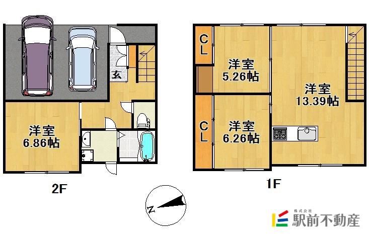 REGALO 合川(3LDK/1階)の間取り写真