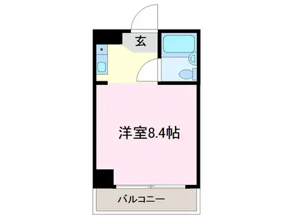 メゾン新宿町(1K/1階)の間取り写真