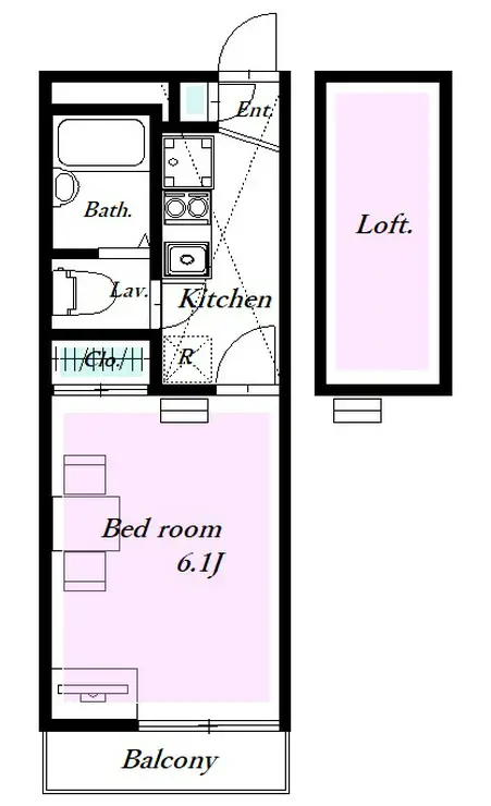 レオパレスアネックス ガーデン 3階階 間取り
