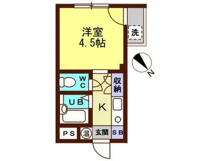 金沢ドーム5号館(1K/3階)の間取り写真
