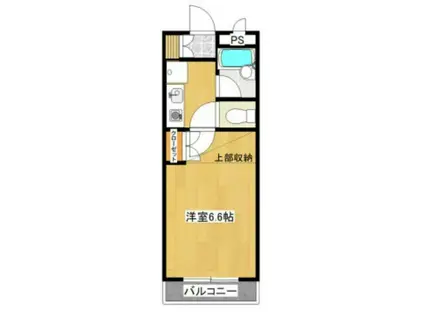 ベリーノN(1K/1階)の間取り写真