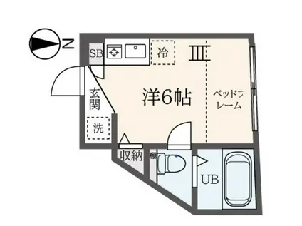 久我山アパートメントE(ワンルーム/2階)の間取り写真