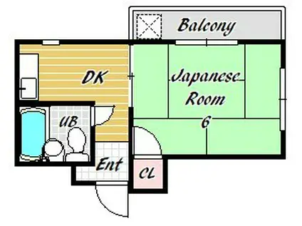 ロイヤルコート東園田(1DK/3階)の間取り写真