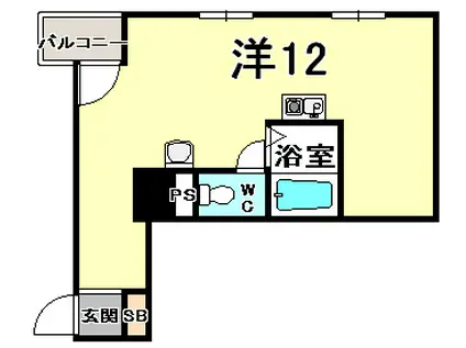 ノベラ御幸通(ワンルーム/6階)の間取り写真