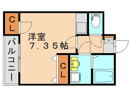 ピアーノKM21(ワンルーム/2階)の間取り写真