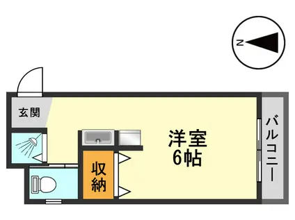 アシュレ奥戸(ワンルーム/3階)の間取り写真