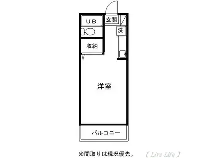 あいらんど清武(ワンルーム/1階)の間取り写真