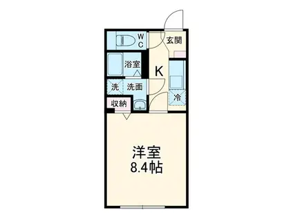 MELDIA RESIDENTIAL 西川口(1K/2階)の間取り写真