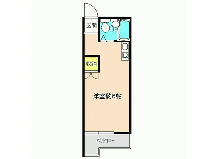 ドルフ17(ワンルーム/1階)の間取り写真