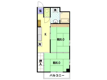 サンシャイン富士見(2K/3階)の間取り写真