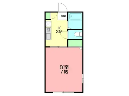 M ソフィア(1K/1階)の間取り写真