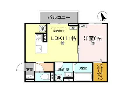 エレガンス ビュー(1LDK/3階)の間取り写真