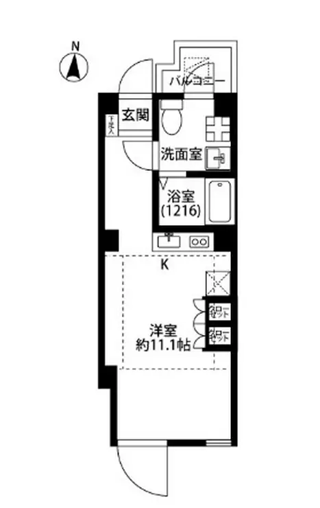 プレール・ドゥーク門前仲町 6階階 間取り