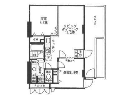 スペラール砧(2LDK/3階)の間取り写真