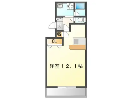 ミヅホマンション(1K/1階)の間取り写真