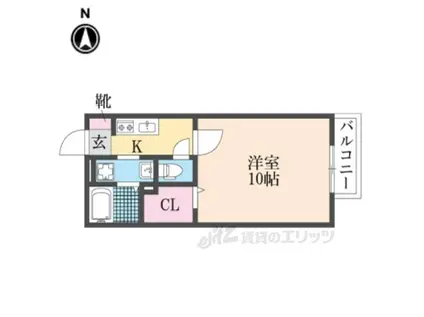 イーストフラワー壱番館(1K/2階)の間取り写真