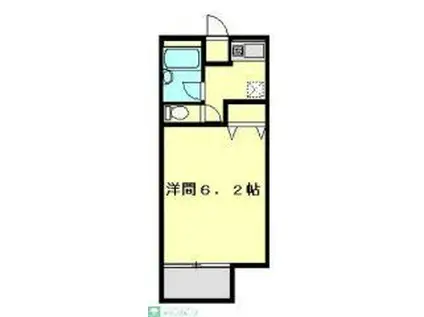 フォンテ(1K/2階)の間取り写真