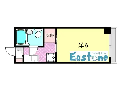 石崎ビル(1K/3階)の間取り写真