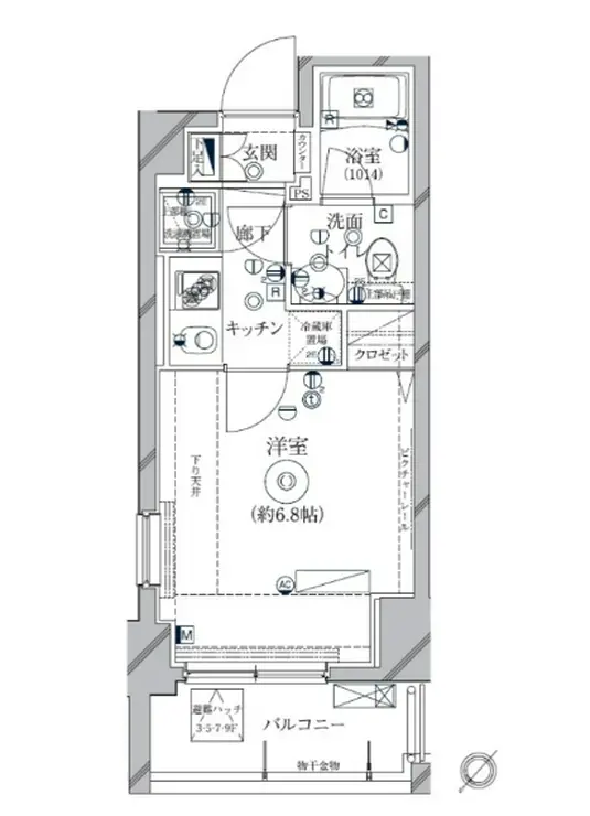 クレイシア新横浜 3階階 間取り