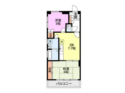 ラ・パンセ(2DK/3階)の間取り写真