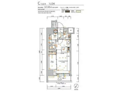 SYFORME MACHIDA(1LDK/10階)の間取り写真