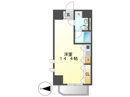 ベレーサ名駅ウエスト(ワンルーム/5階)の間取り写真