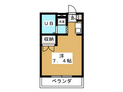 MYフラット(ワンルーム/2階)の間取り写真