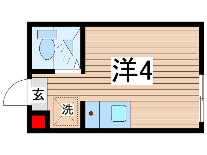 ダイヤモンドレジデンス西小岩(ワンルーム/1階)の間取り写真