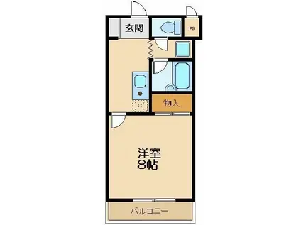 シーワン新宿(1K/3階)の間取り写真