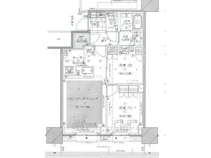 ドレッセタワー新綱島(2LDK/21階)の間取り写真