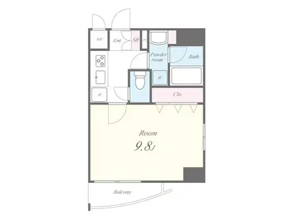 カノンパレス(1K/4階)の間取り写真