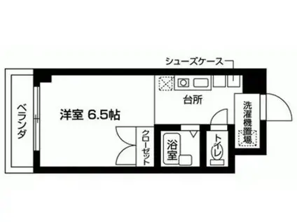 スチューデントハイツ相模原(ワンルーム/2階)の間取り写真