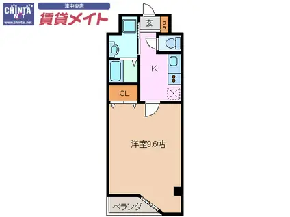 ルラシオン江戸橋(1K/1階)の間取り写真