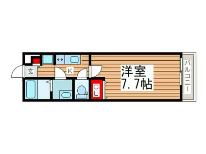 リブリグランハイム妙典(1K/1階)の間取り写真