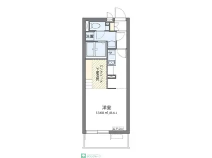 ミランダエレガンス(ワンルーム/1階)の間取り写真