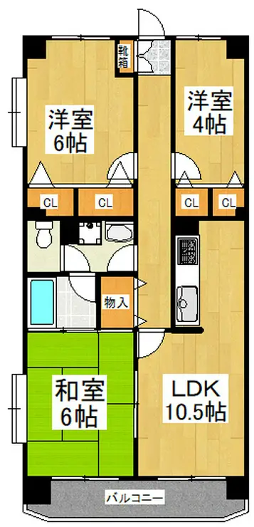 セントラルパレス15 7階階 間取り