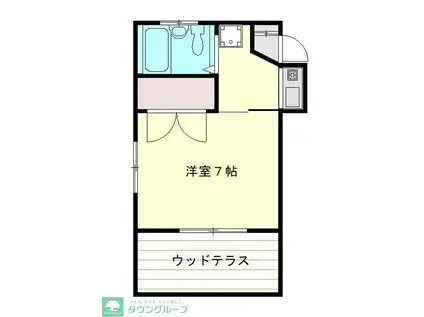 サンパレス大和田(1K/1階)の間取り写真