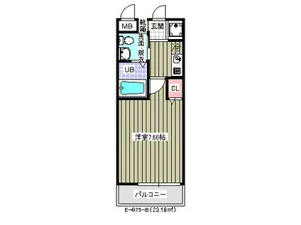 フェニーチェ(1K/1階)の間取り写真
